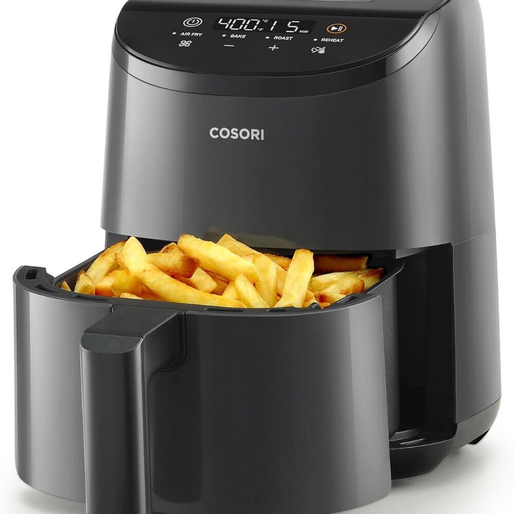 Air Fryer 2.1 QT, Small & Mini 4-in-1 airfryer Ideal for Simple Meals and Snack,
